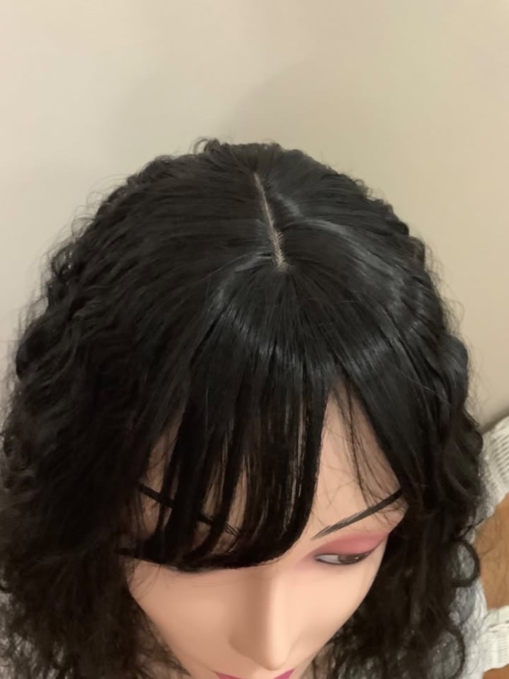 NEW Clip in black hair topper